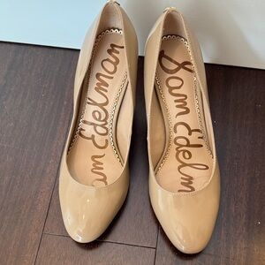 Sam Edelman Nude Patent Heels